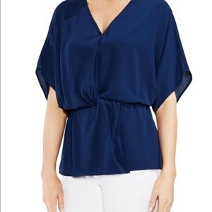 NWOT Vince Camuto faux-wrap peplum top